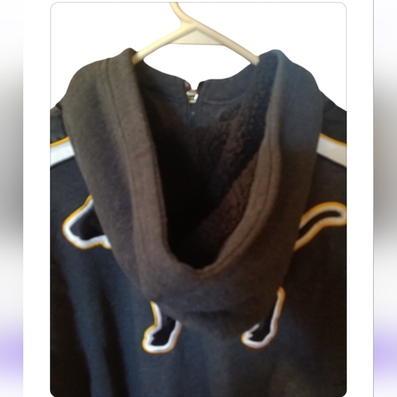 PINK VS Sherpa Lined Campus Tunic Pullover Satin Dog Hoodie Gray - Picture 5 of 8